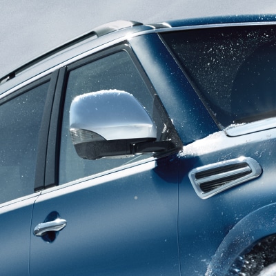 Heated outside mirrors for better visibility in Winters